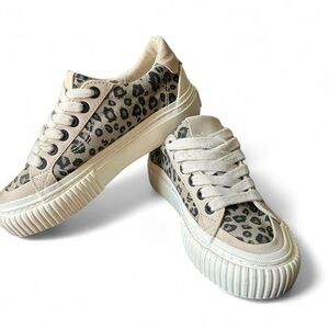 ZARA Kids Animal Print Platform Sneakers | Girls Size 32 / US 1